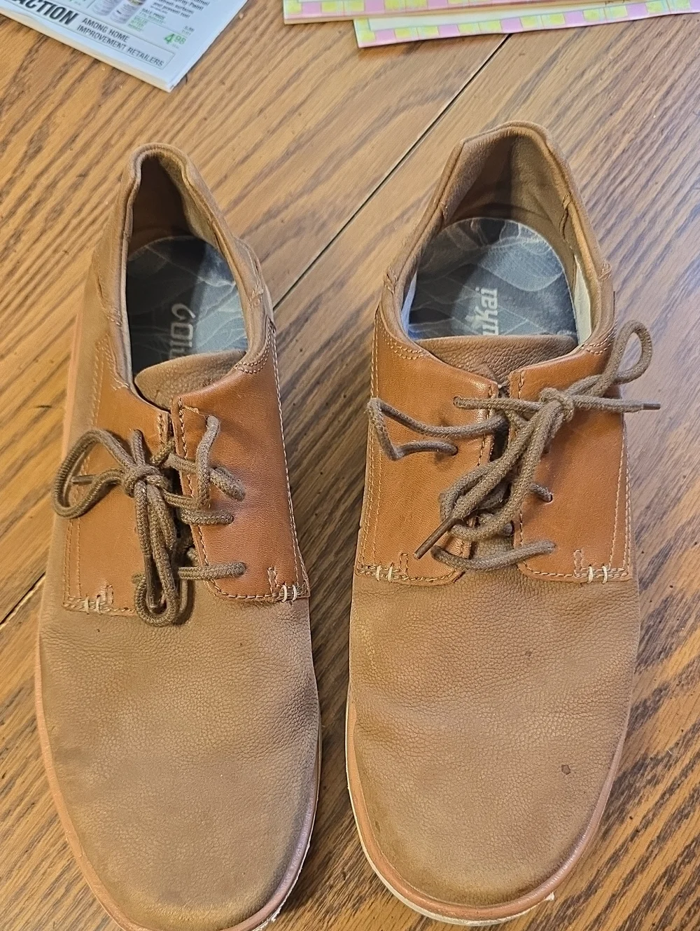 Olukai Men's Casual Leather  Lace-Up Shoes in Brown